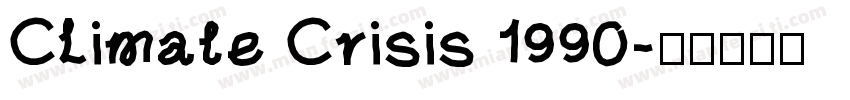 Climate Crisis 1990字体转换